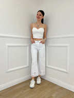 Top Con Spalline 25206 Bianco