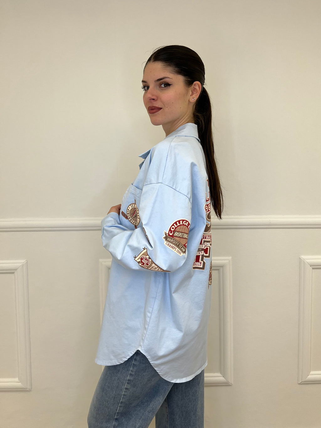 Giacca Camicia College 223606 Azzurro