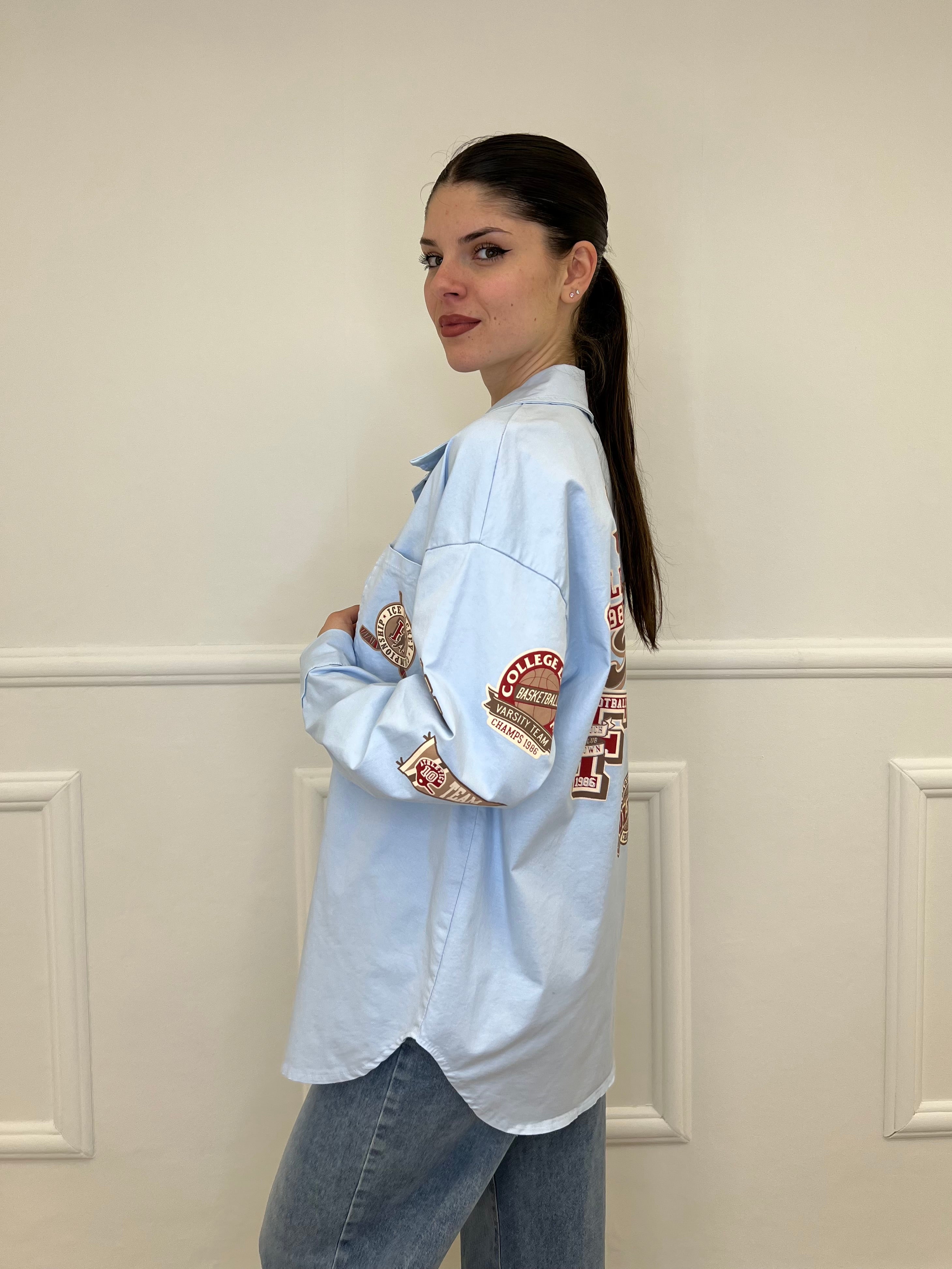 Giacca Camicia College 223606 Azzurro