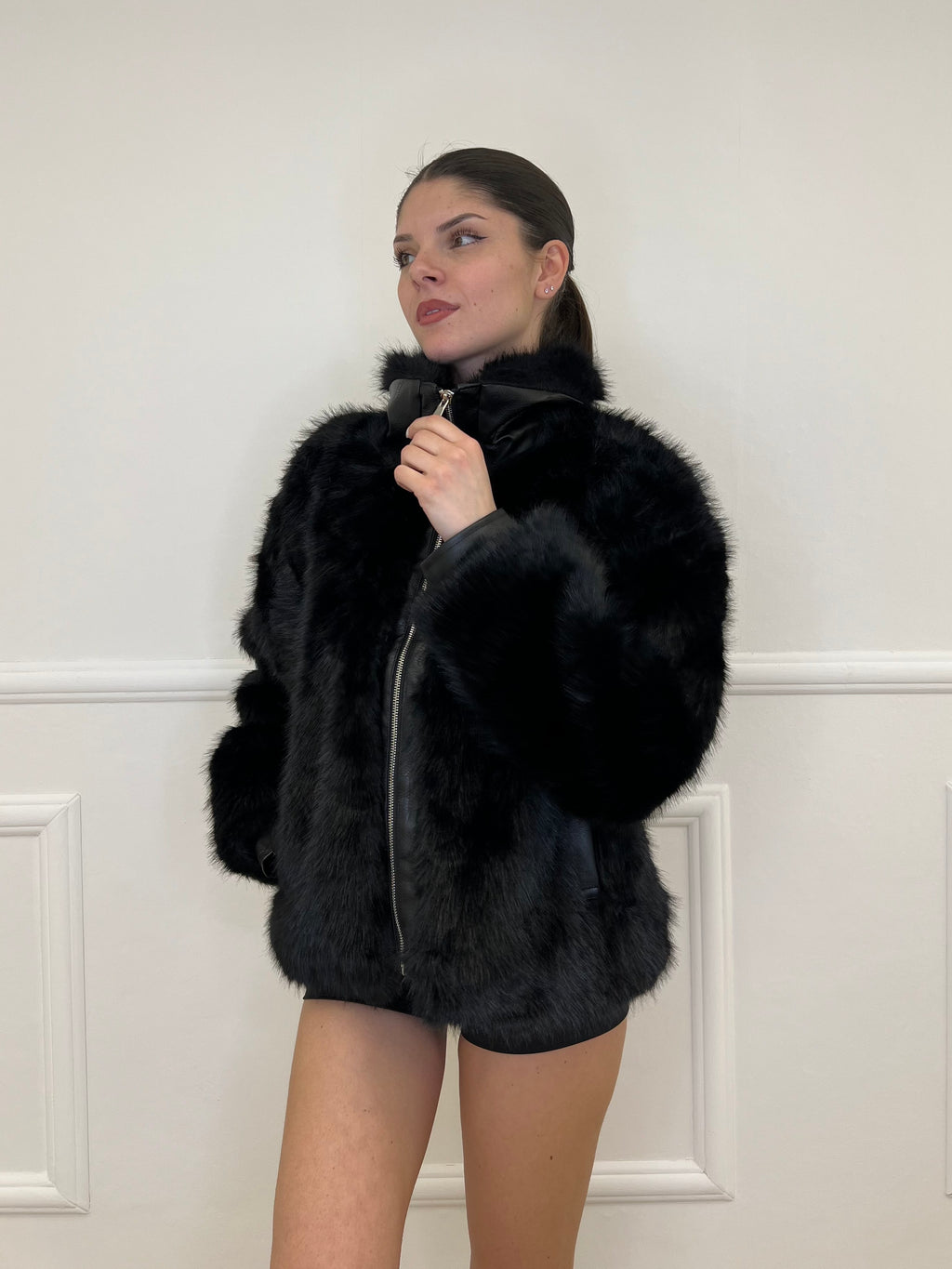 Pelliccia Interno Maculato SH1621 Nero