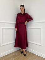 Camicia Satin 1081 Bordeaux