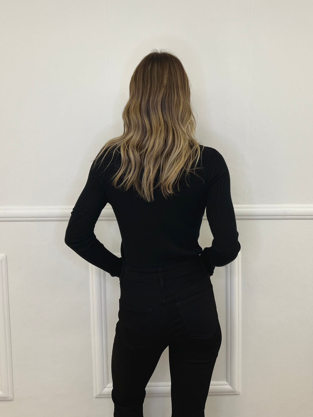 Maglia Slim a Costine KH1711 Nero