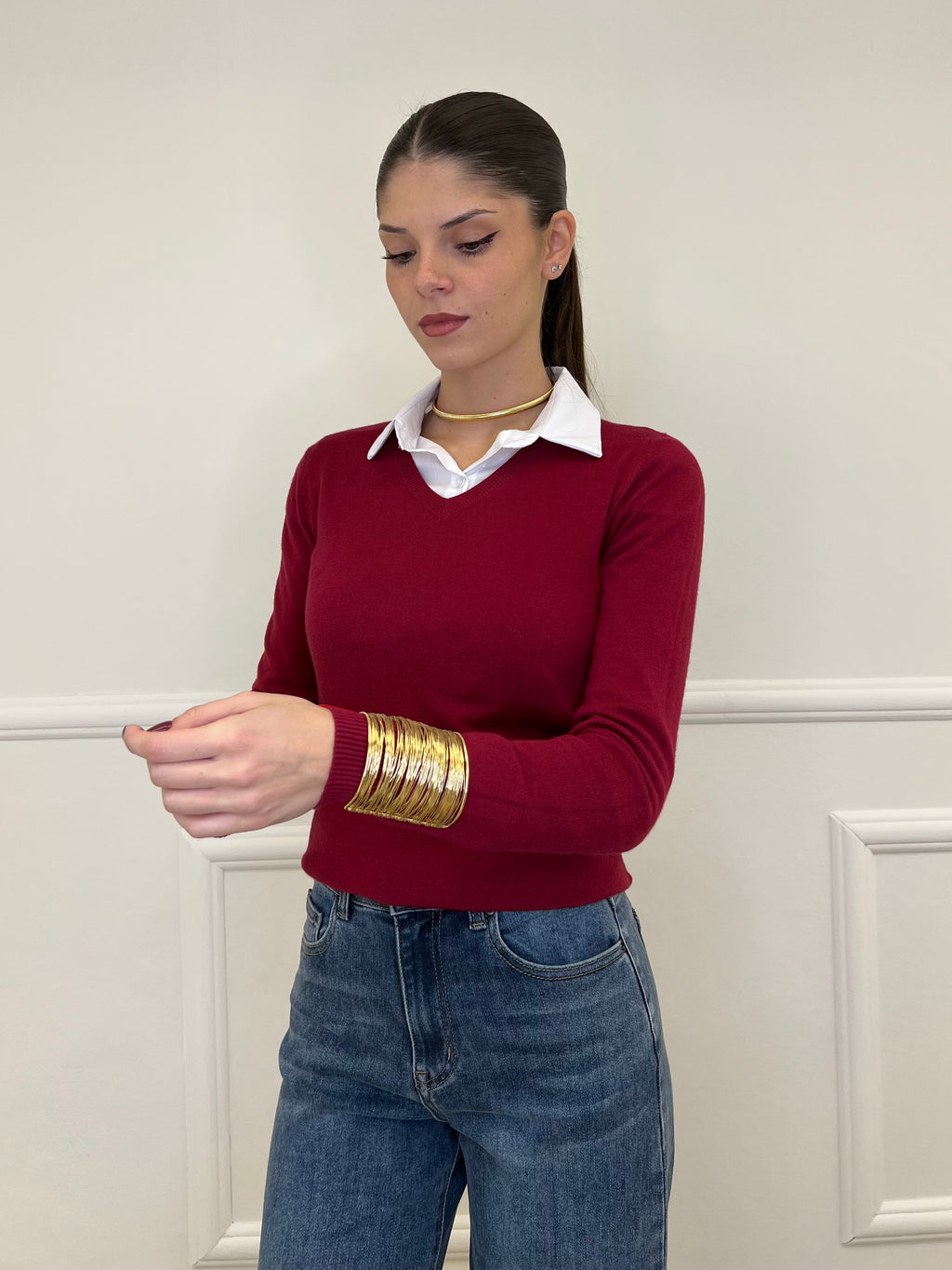 Maglia Scollo V Basic N1018