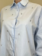 Camicia Over Cristalli 2511 Azzurro