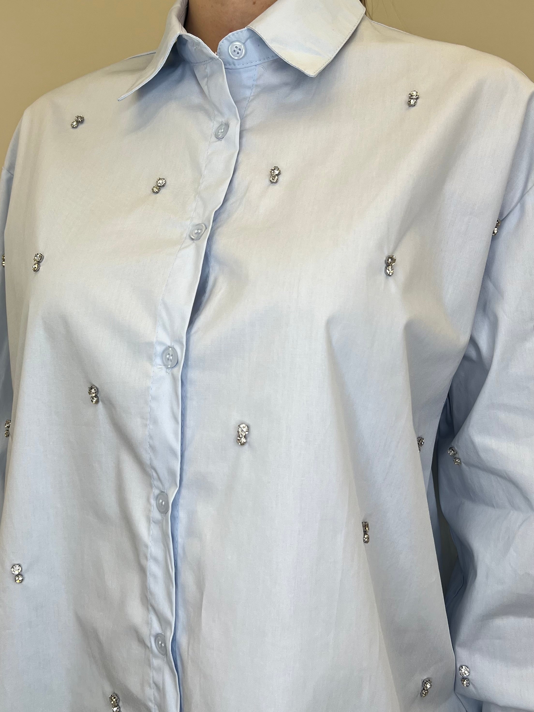 Camicia Over Cristalli 2511 Azzurro