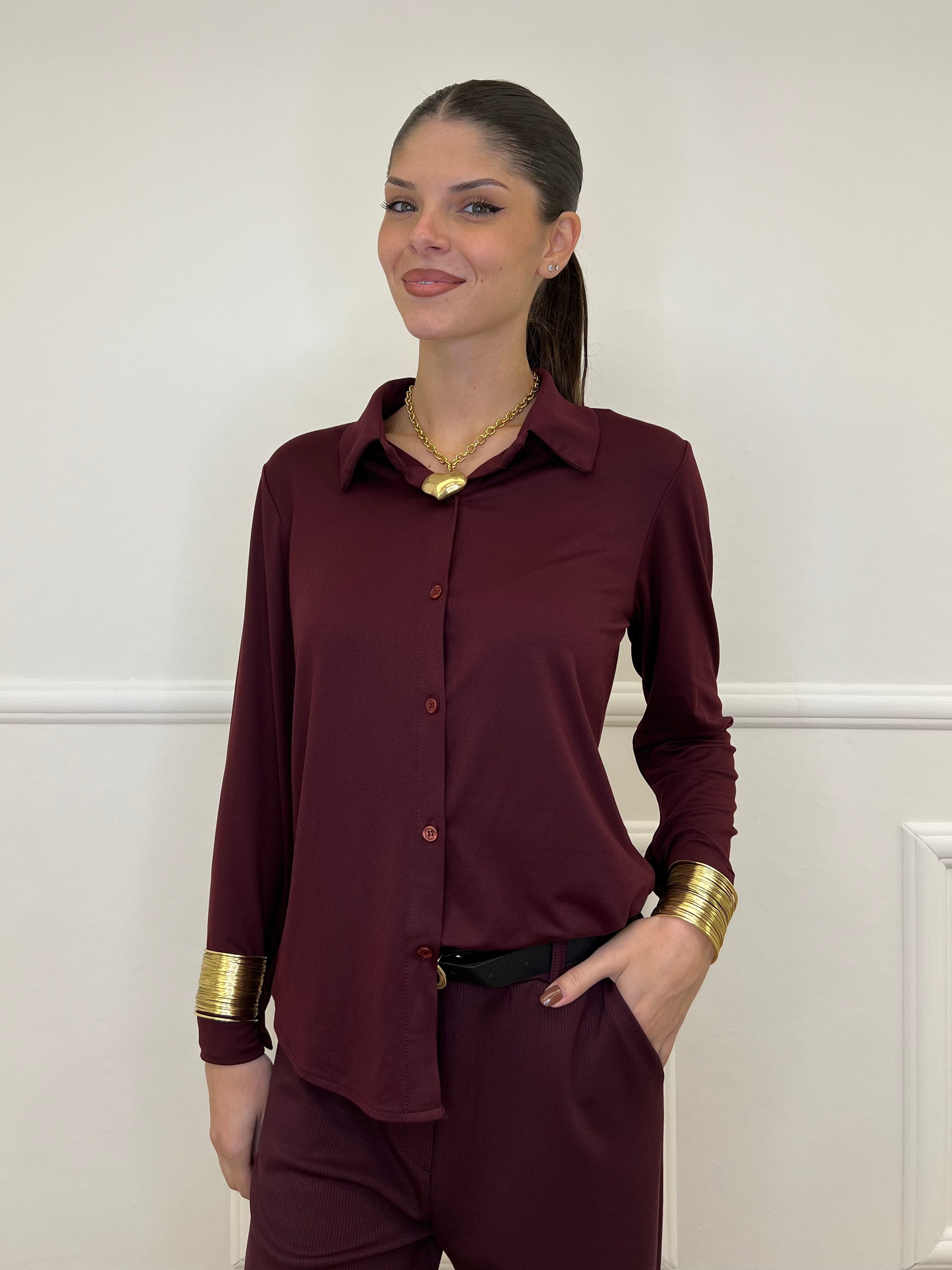 Camicia Jersey 6399 Burgundy