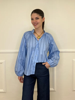 Camicia Popeline Regimental 118642 Azzurro