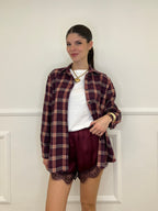 Shorts Lingerie Pizzo L337 Burgundy