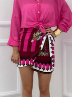 Gonna Pareo Tigre Righe BM196 Magenta