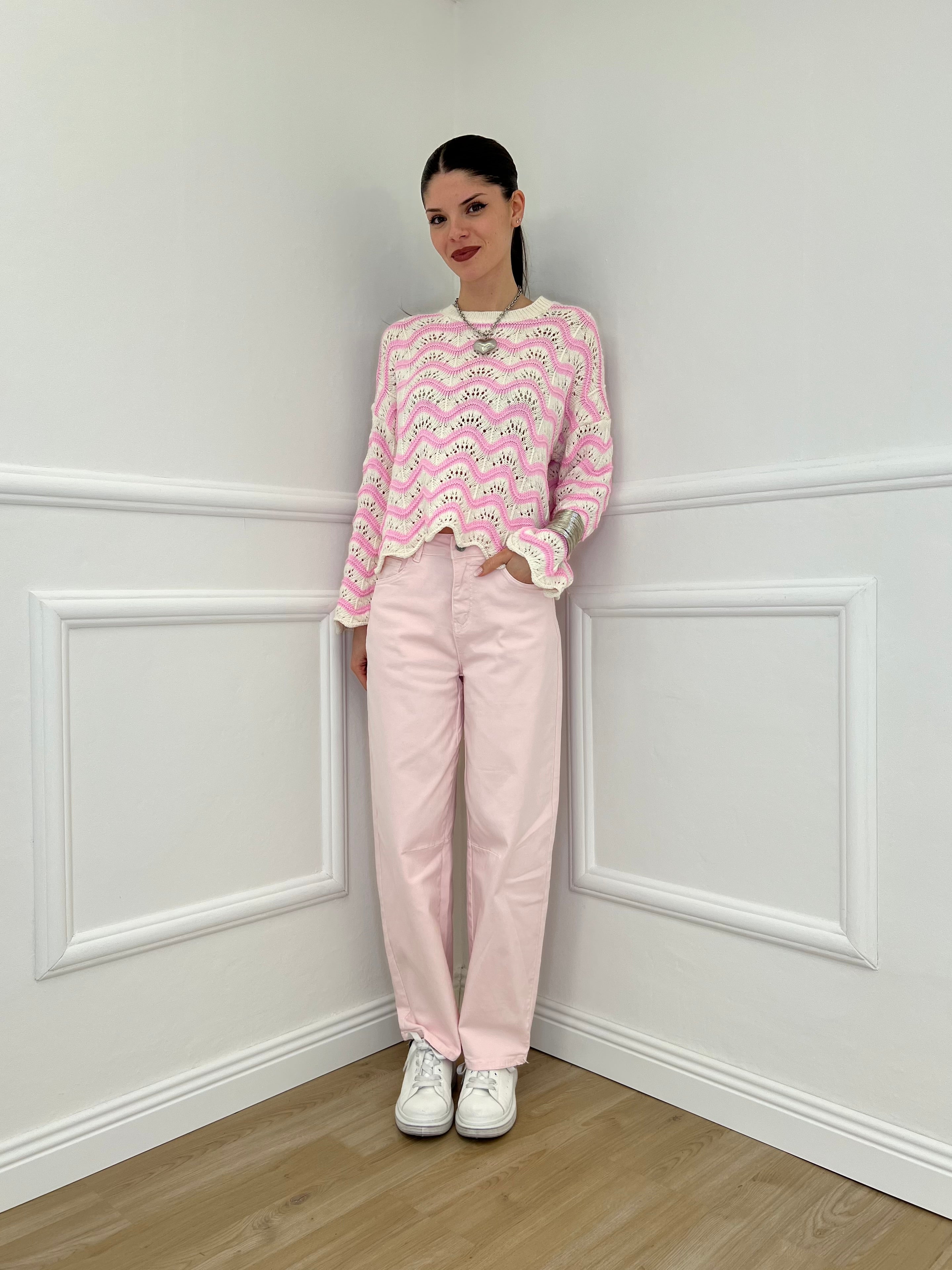 Jeans Balloon Slim 8059 Rosa