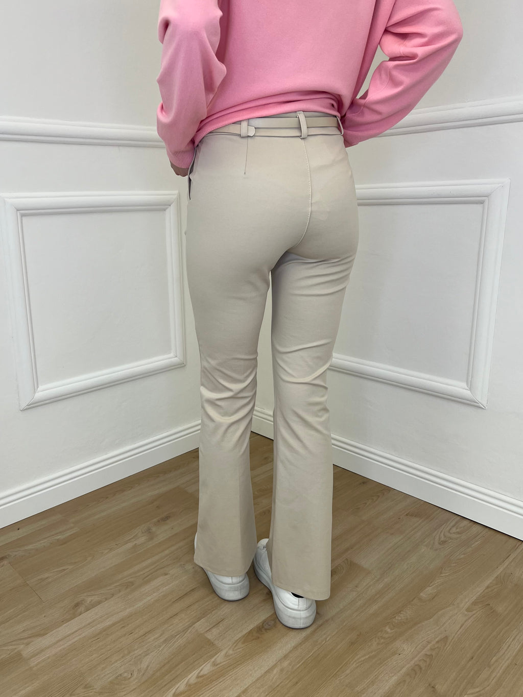 Pantalone Flare Cintura 26513 Beige
