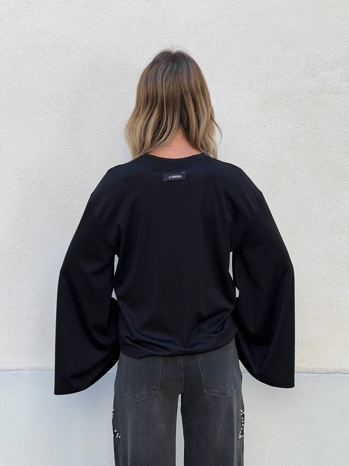 Maglia Maniche Ampie Lumina LD6307 Nero