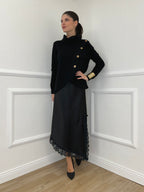 Maglia Sormontata Bottoni 9632 Nero