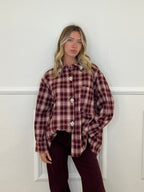 Camicia Check Flanella Cristalli 01717 Burgundy