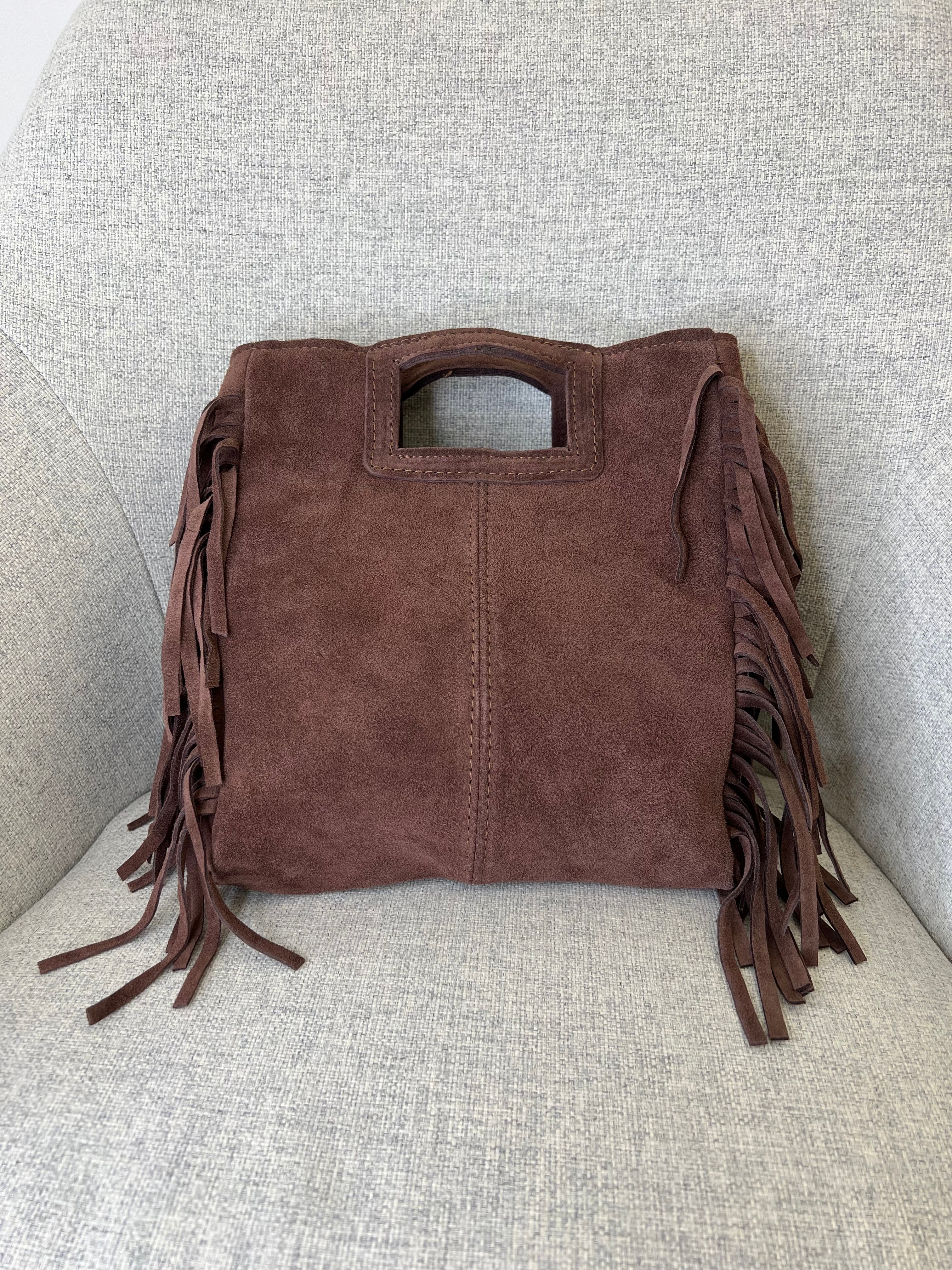 Borsa Vera Pelle Frange Manico VPF004