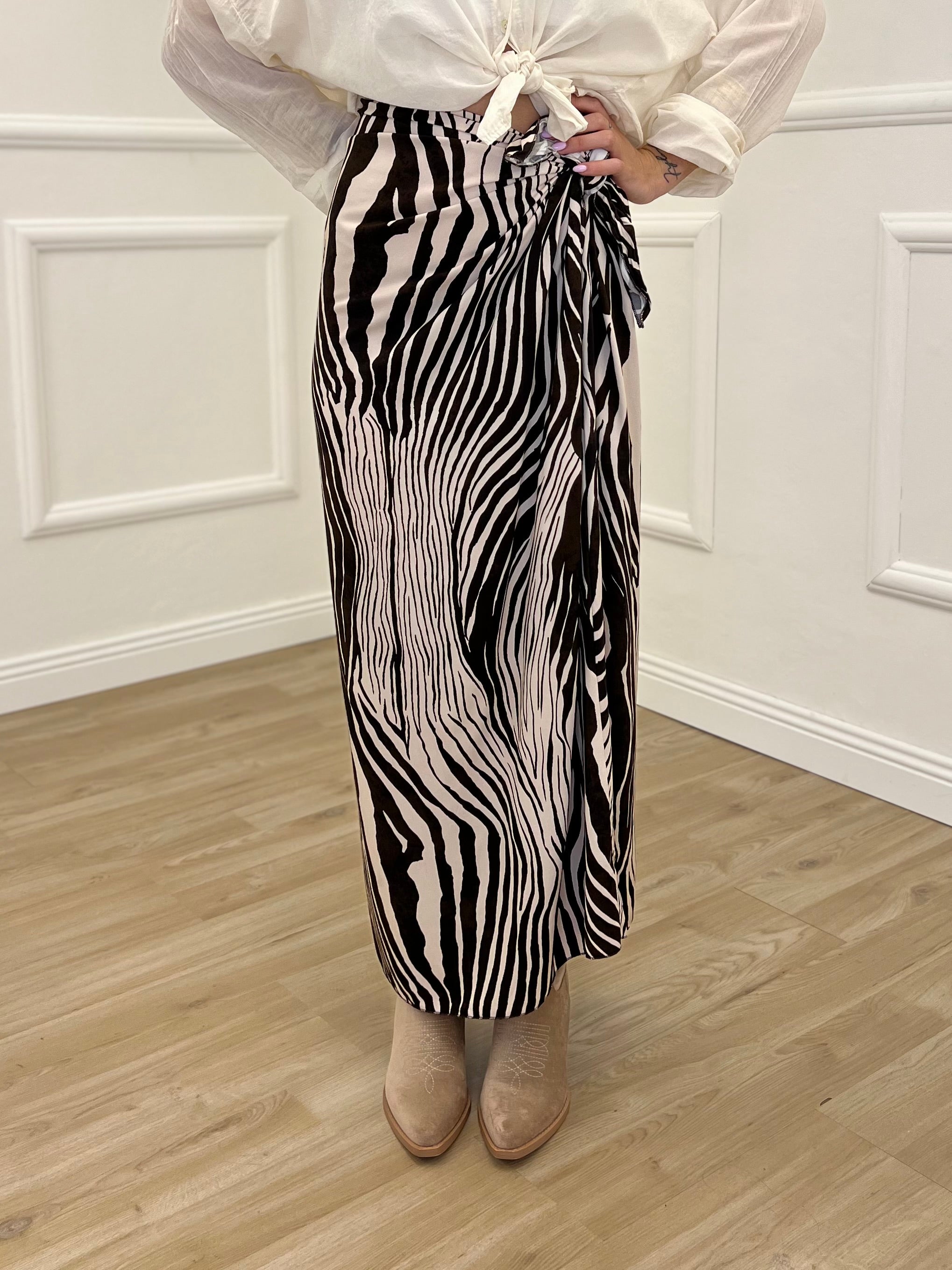 Gonna Pareo Zebra 199-765 Marrone