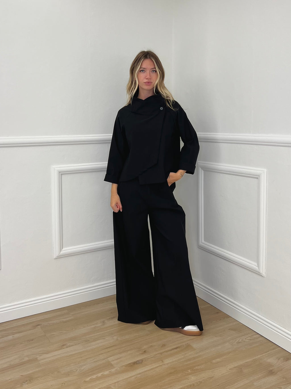 Pantalone Palazzo Punto Milano 3015 Nero