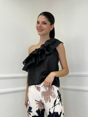 Top Monospalla Tencel 6587 Nero