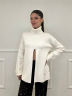 Maglia Spacco 10834 Panna