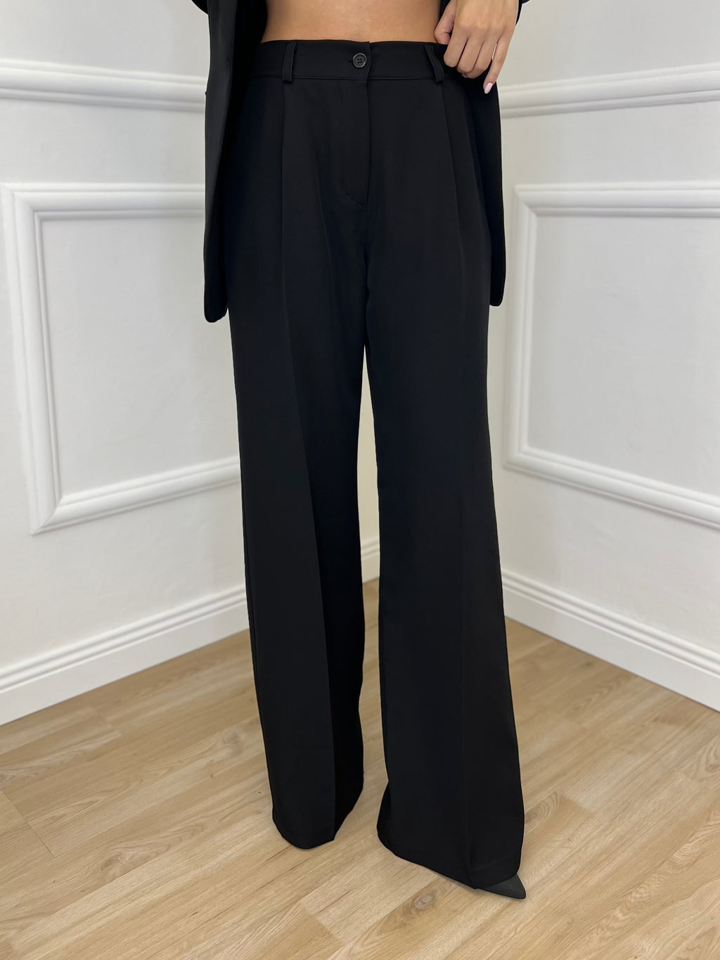 Pantalone a Palazzo 3715 Nero - Bazar Abbigliamento