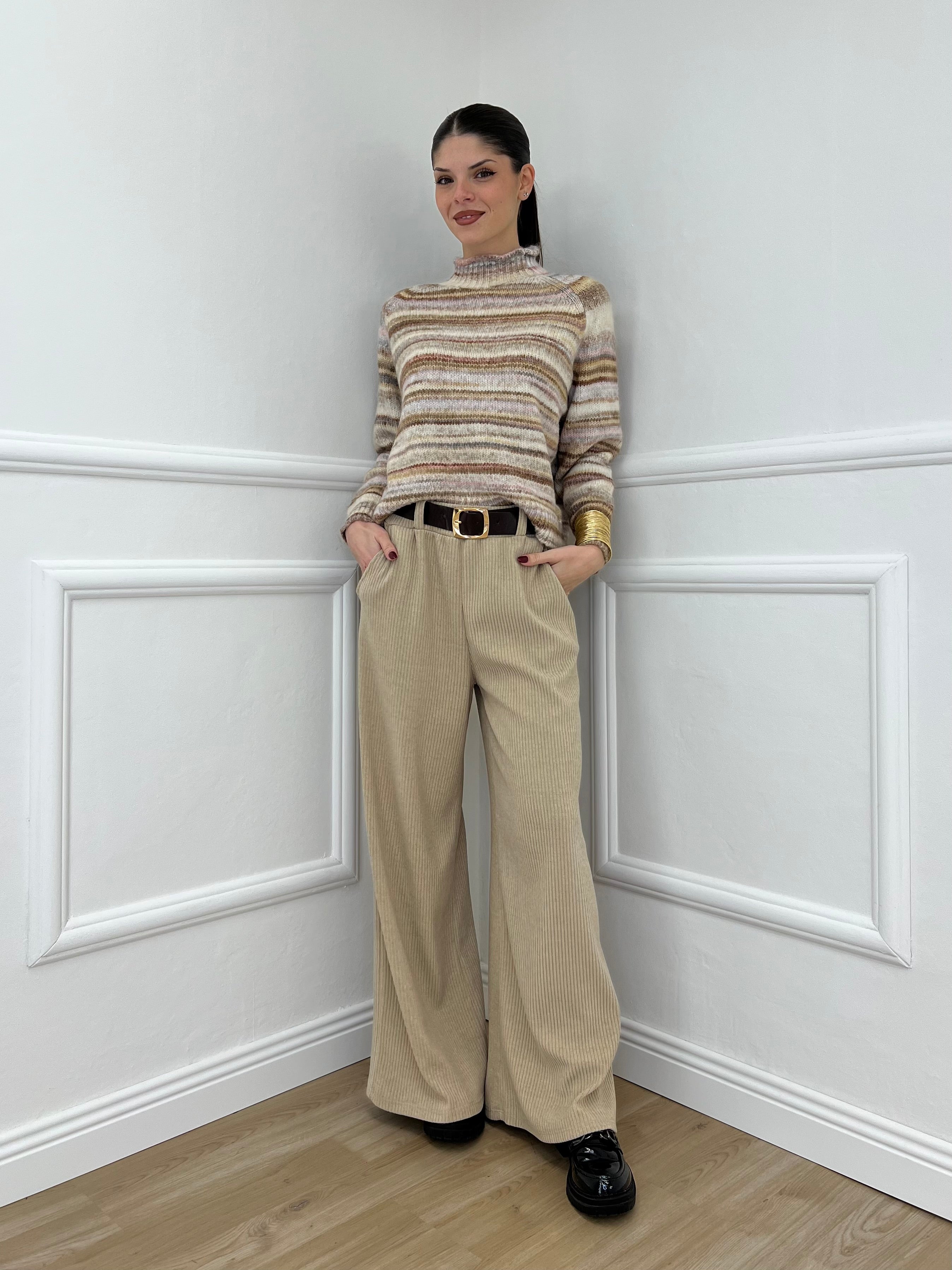 Pantalone Corduroy 6156 Beige