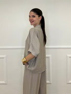 Camicia Fluida Strop 26081 Taupe