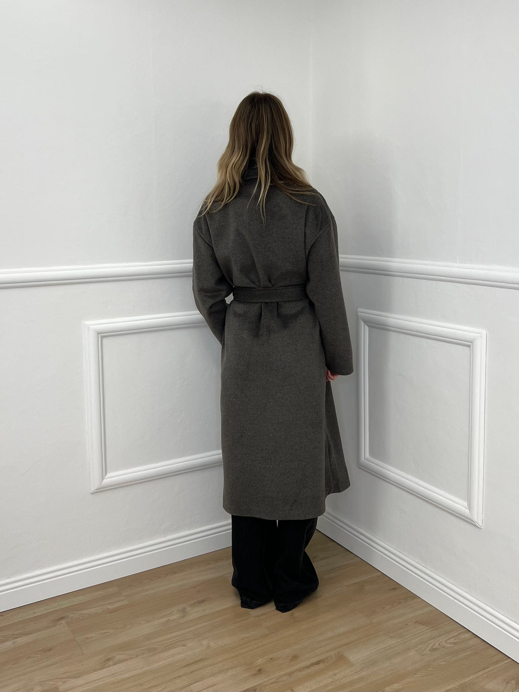 Cappotto Doppiopetto Cintura 29077 Taupe