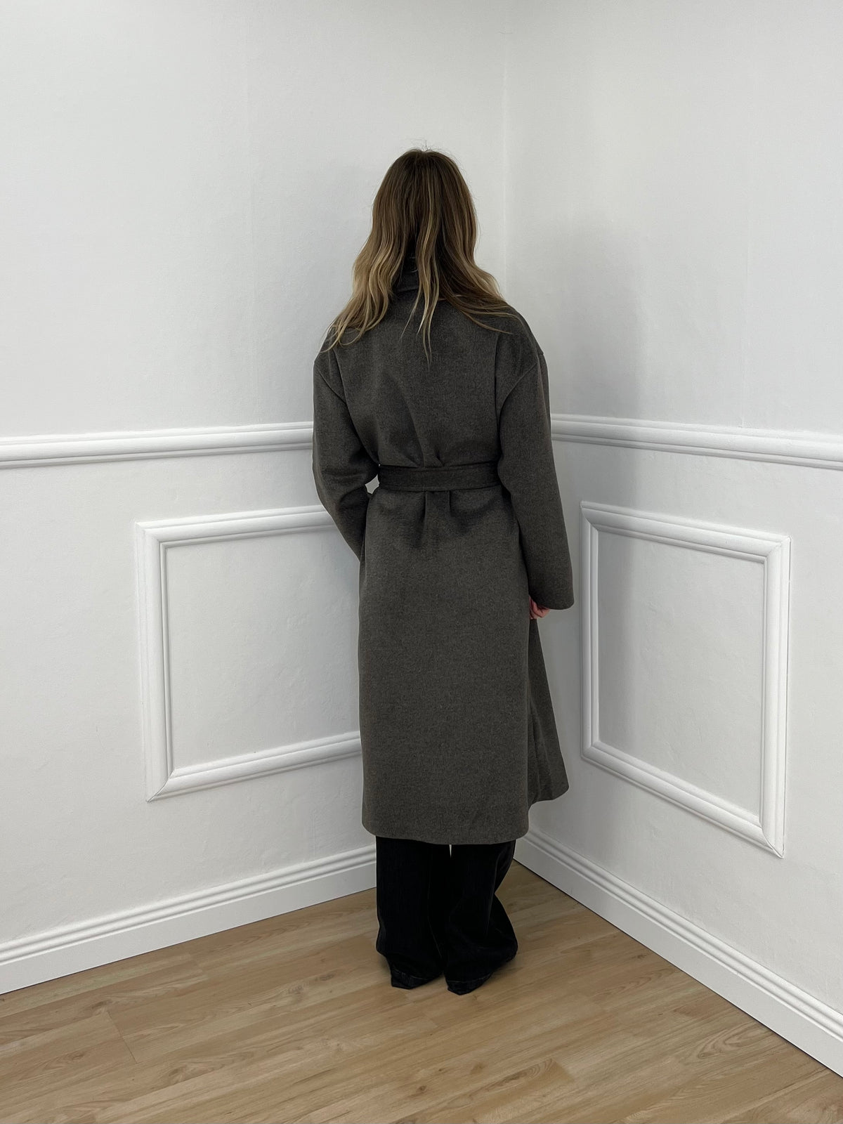 Cappotto Doppiopetto Cintura 29077 Taupe