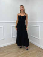 Abito Crepe Fiocco 0567 Nero