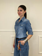 Camicia in Denim JC952 Azzurro