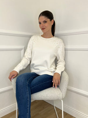 Maglia Perle J28078 Panna