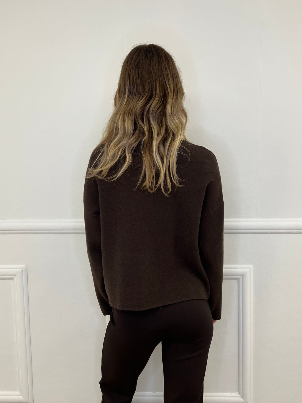 Cardigan Coreana Bottoni 7370 Marrone