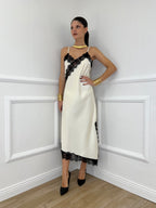 Abito Asimmetrico Pizzo 19690 Panna