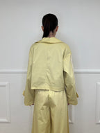 Trench Crop Doppiopetto Bande 7803 Giallo