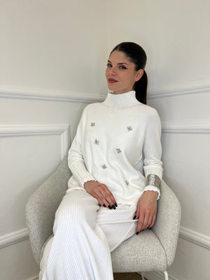 Maglia Cristalli 6026 Bianco