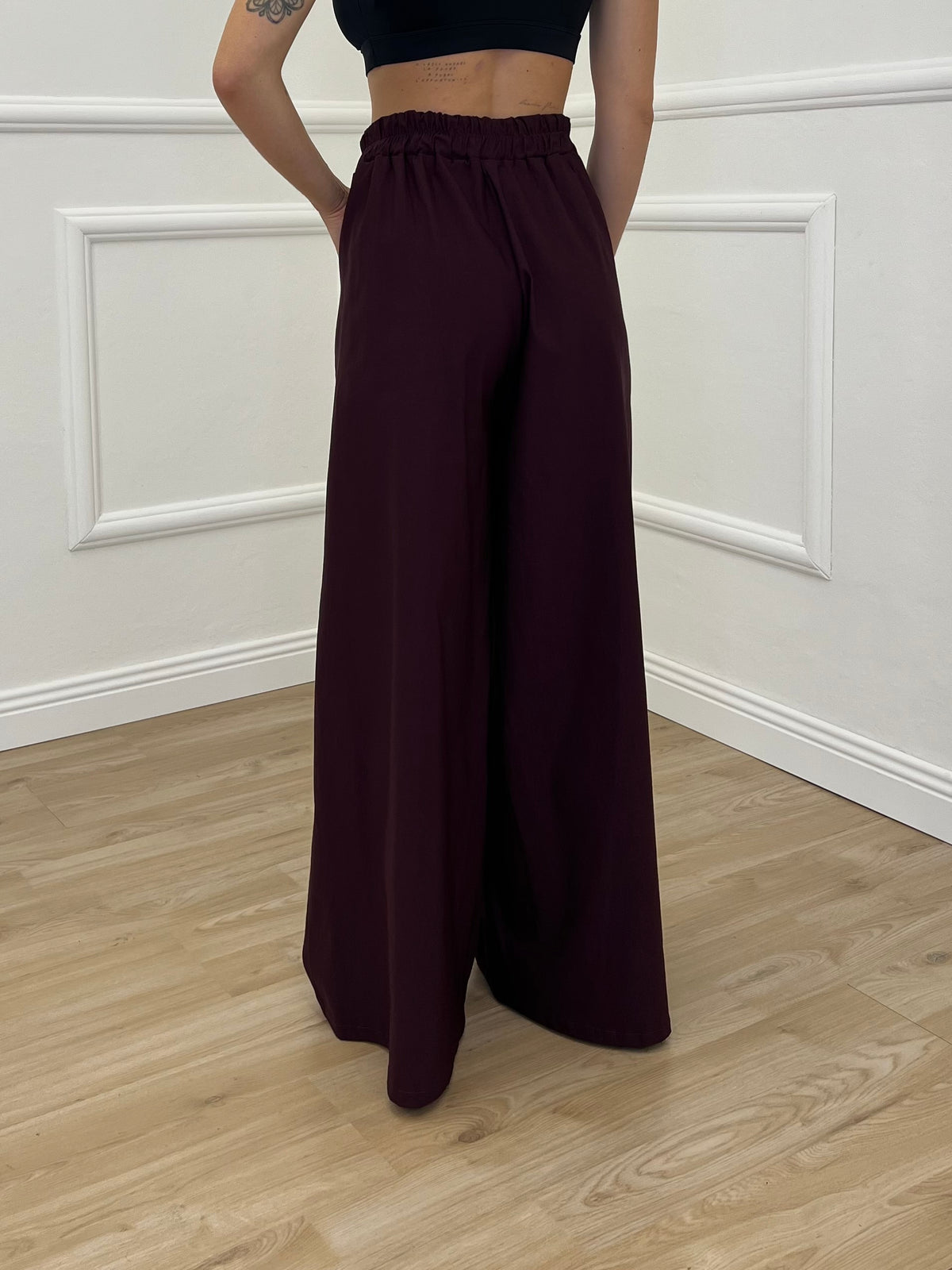 Pantalone Palazzo Punto Milano 3015 Burgundy