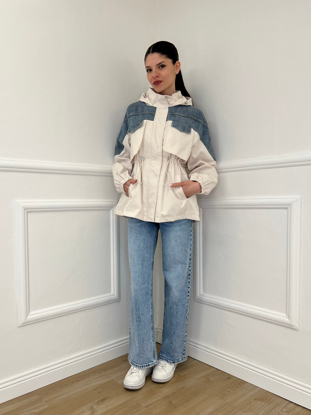 Jeans Straight Borchie 5106 Azzurro