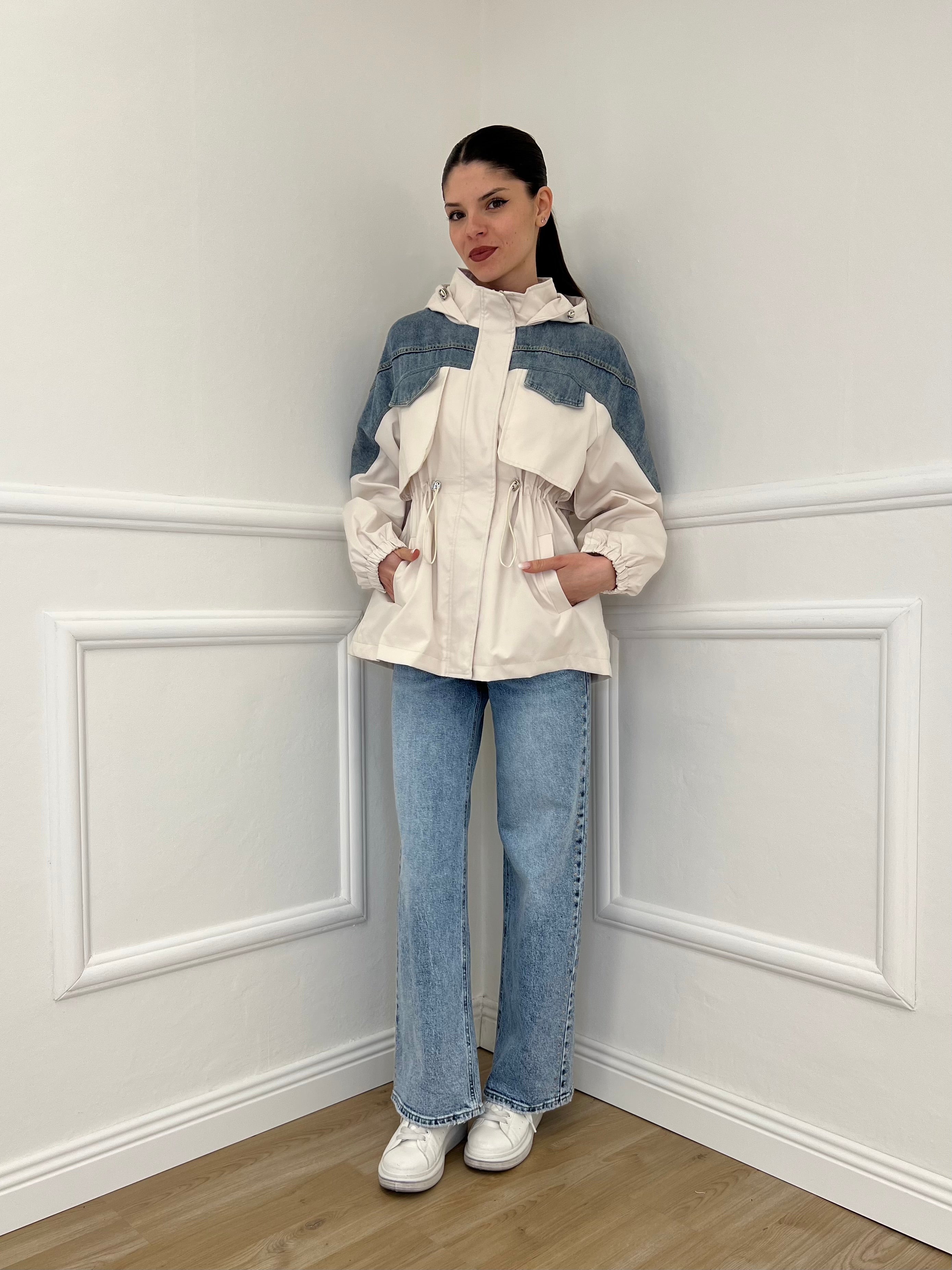 Jeans Straight Borchie 5106 Azzurro