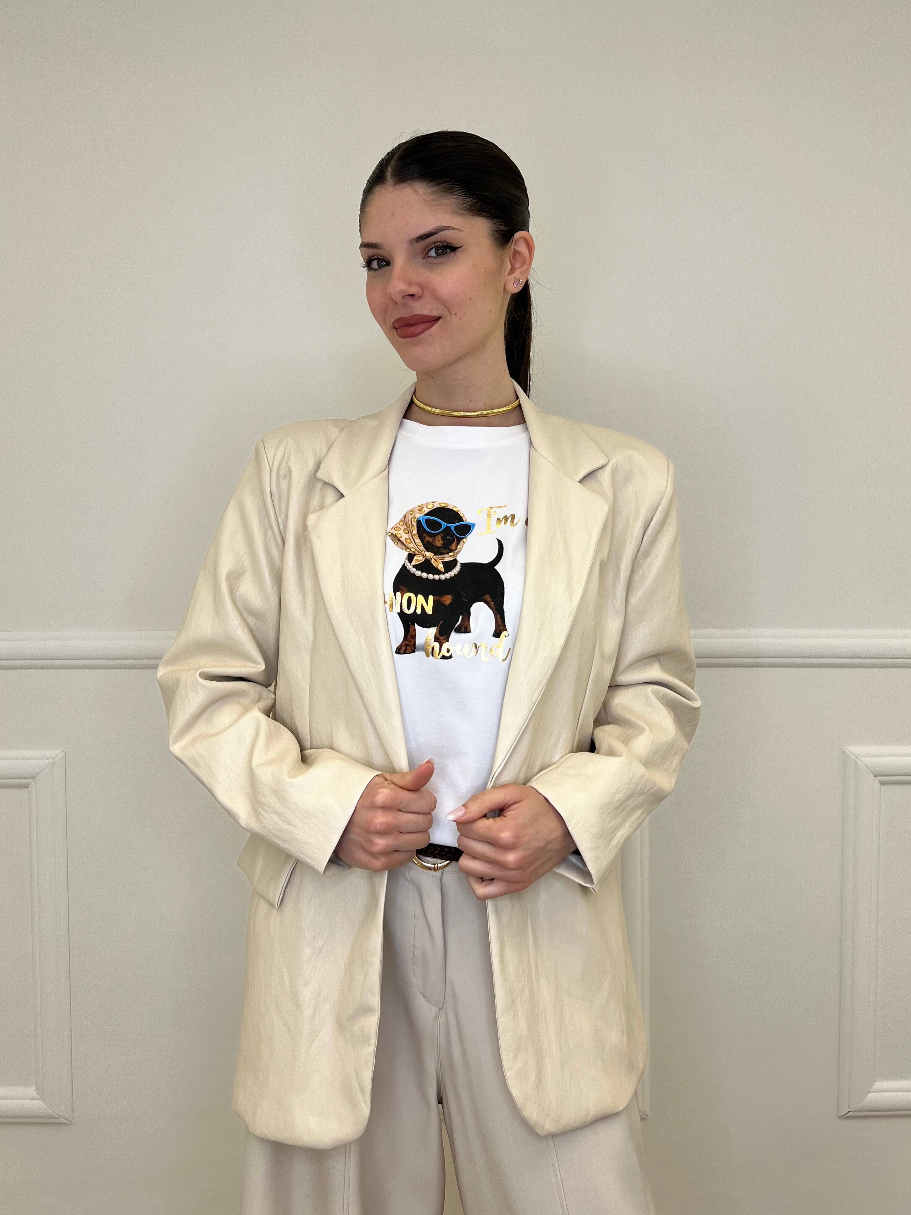 T-shirt Over Bassotto Foulard