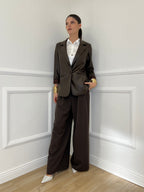 Faux Leather Jacket 25330 Brown