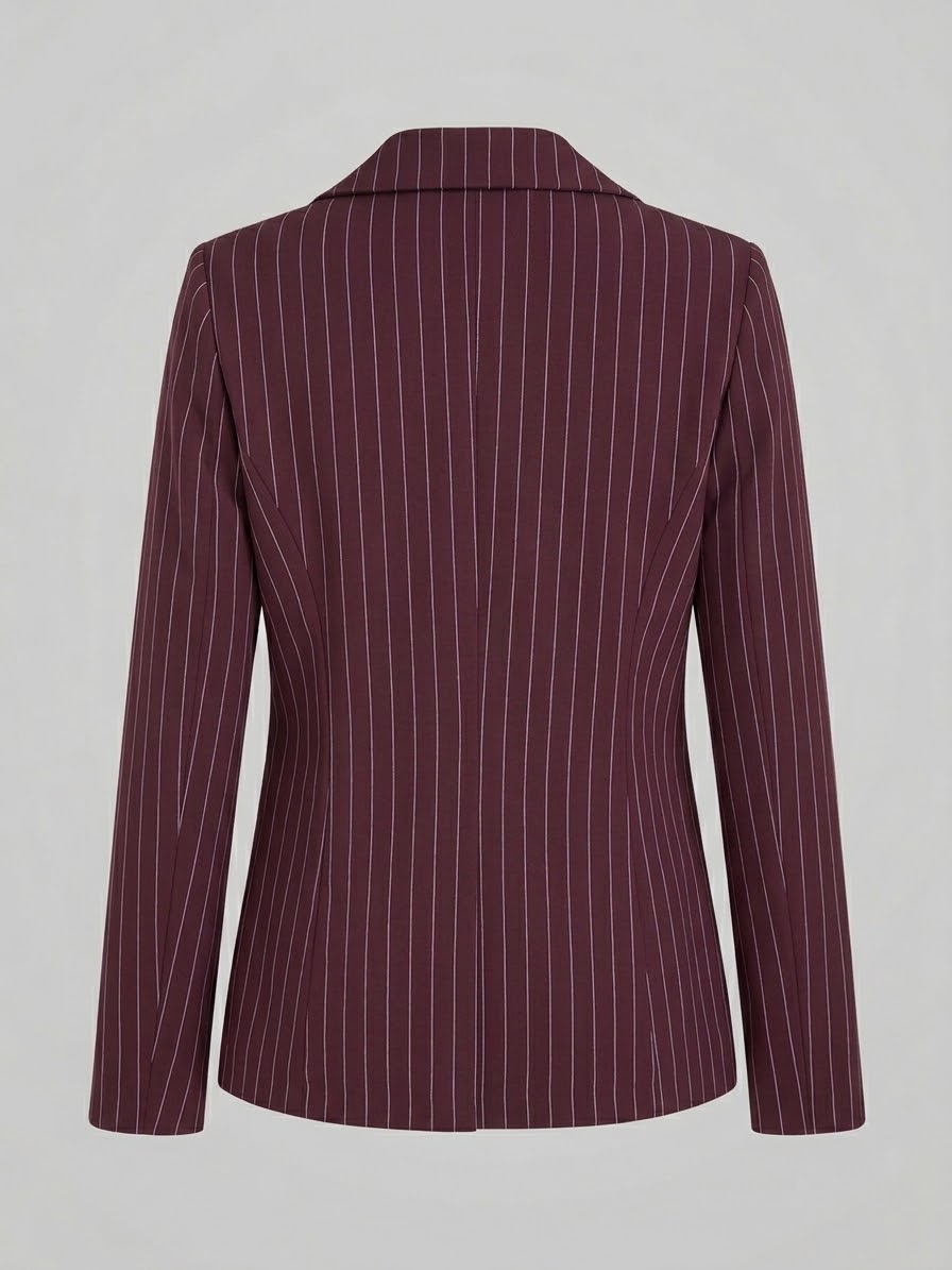 Tailleur Gessato Monopetto 83459 Burgundy