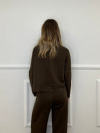 Tuta Oversize Girocollo D27629 Marrone