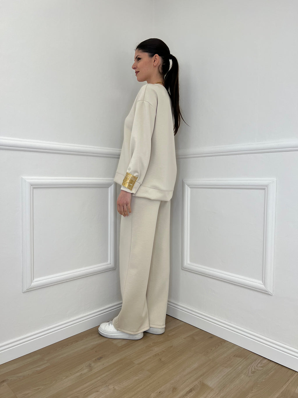 Tuta Over Girocollo 19143 Beige