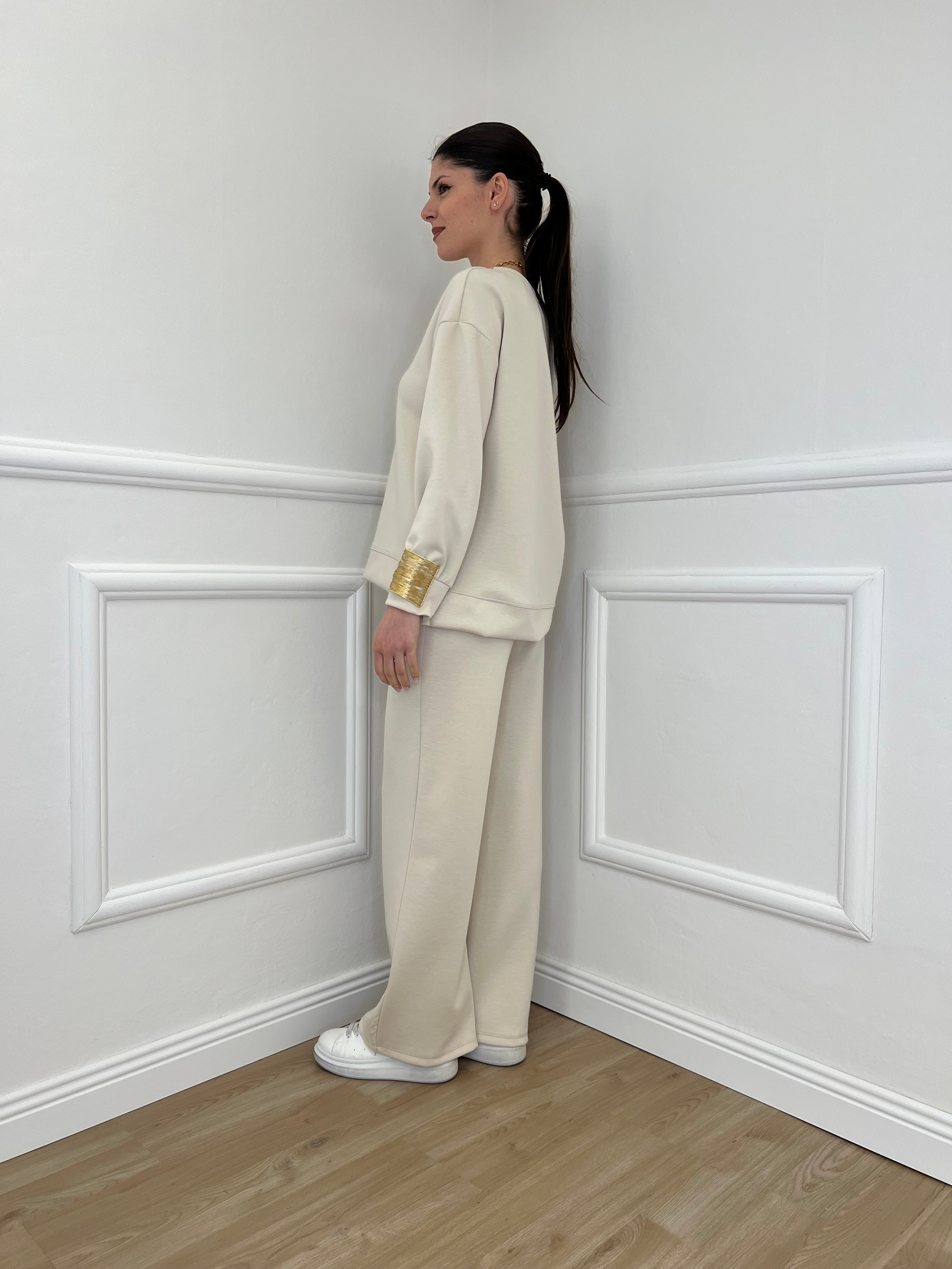 Tuta Over Girocollo 19143 Beige