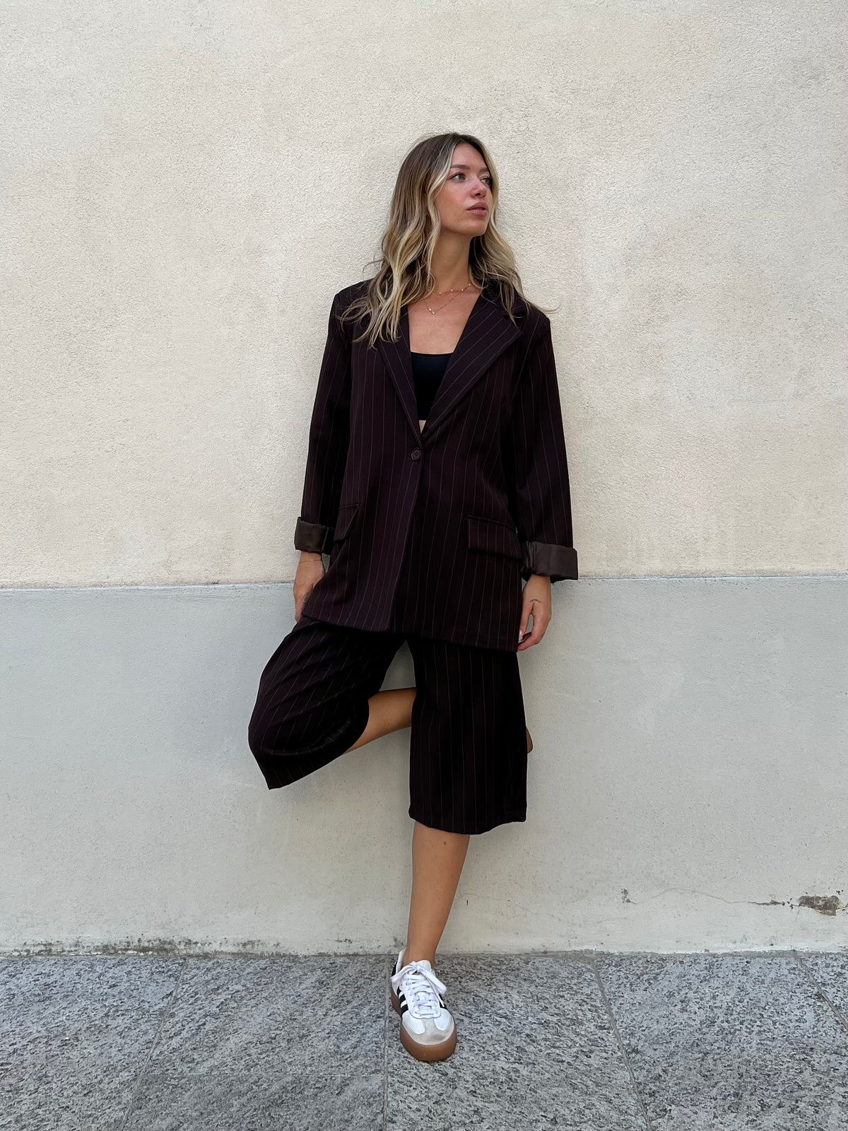 Bermuda Gessato 5891 Marrone