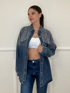 Giacca Denim Strass MF2493 - Bazar Abbigliamento