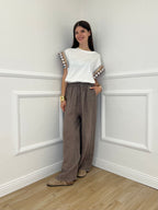 Pantalone Palazzo Lino I586 Fango