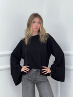 T-shirt Maniche Lunghe Ampie BM270 Nero