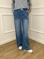 Jeans con Vita Elastica 9337 Azzurro