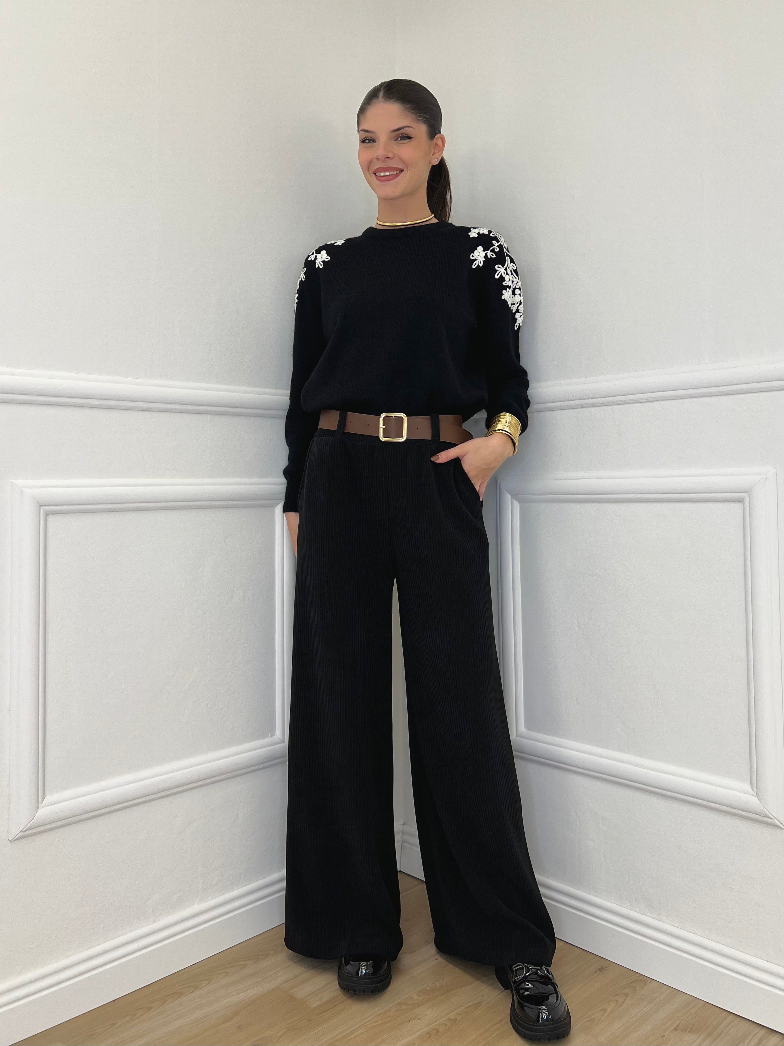 Pantalone Corduroy 6156 Nero